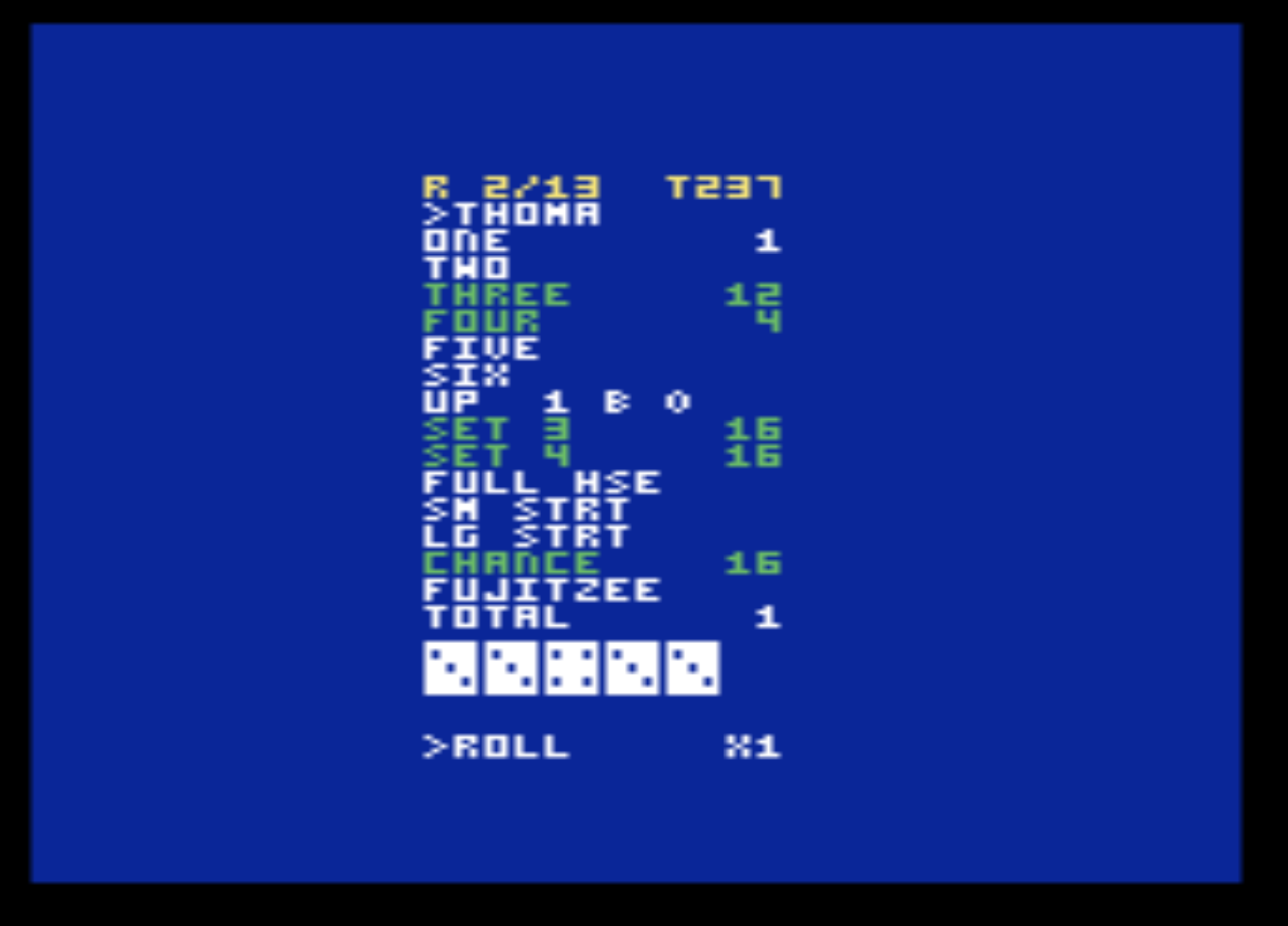 Atari 2600 playing Fujitzee