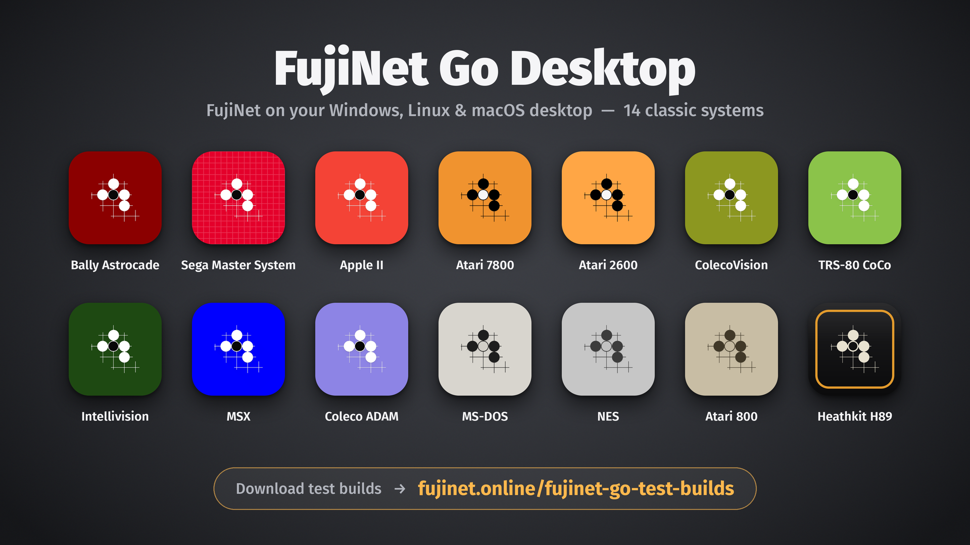 The FujiNet Go Desktop Family of Emulators